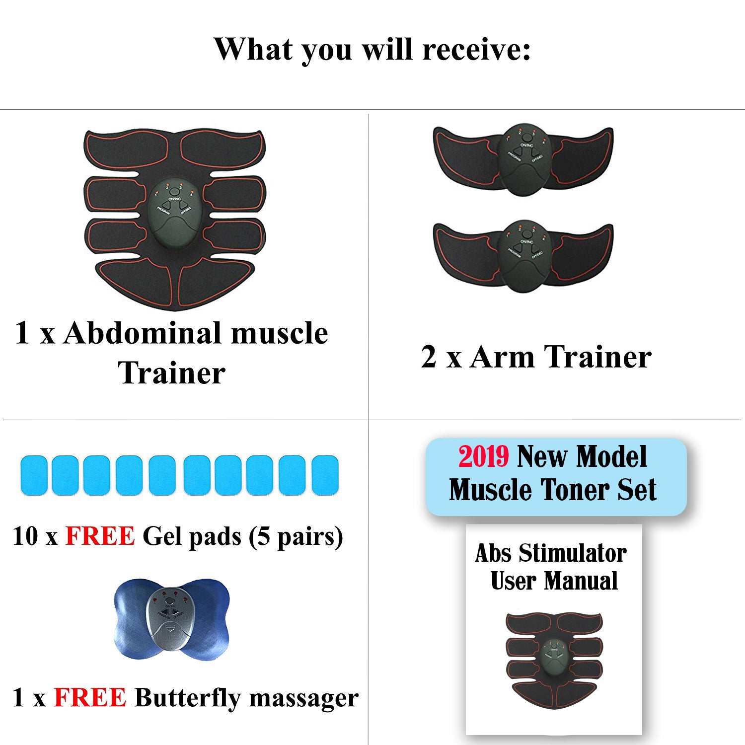 2019 Upgraded Ultimate Abs Stimulator & Muscle Toner