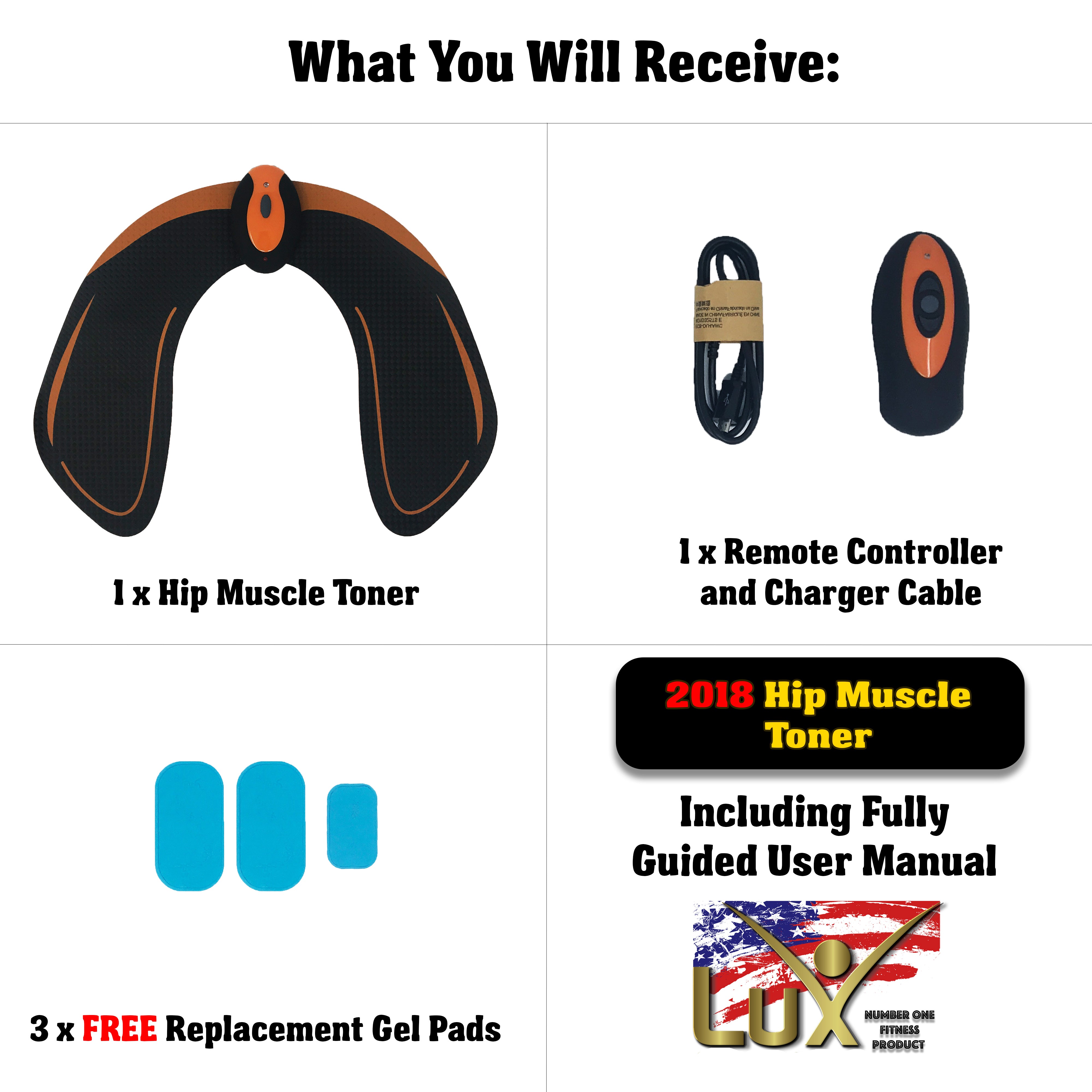 2018 Rechargeable Hip Muscle Toner & Booty Stimulator